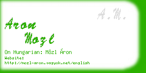 aron mozl business card