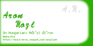 aron mozl business card